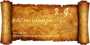 Kóhn Gizella névjegykártya